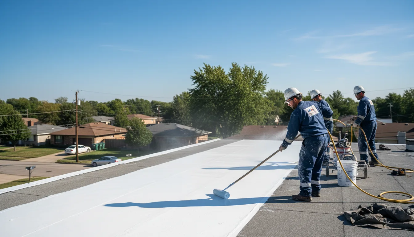 Commercial roof coating in Aleppo, PA near me